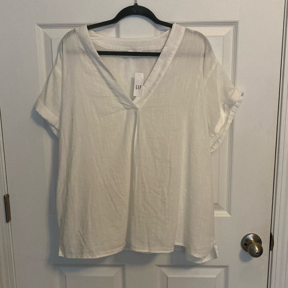 White GAP blouse.